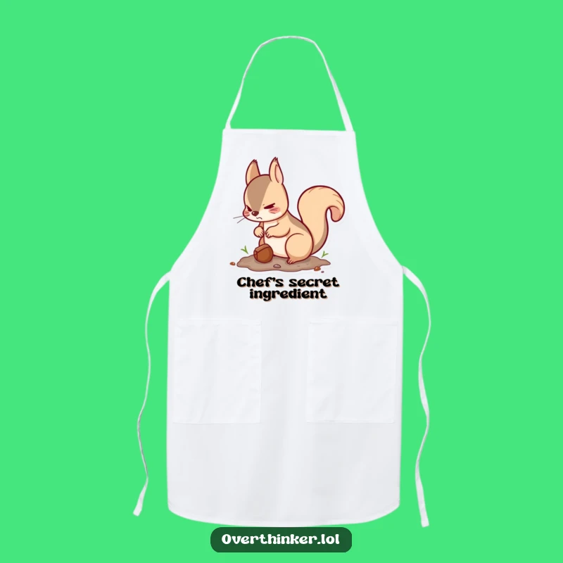 Chef's Funny Kawaii Squirrel Nut Apron - Kitchen Vigilance and Funny Gift
