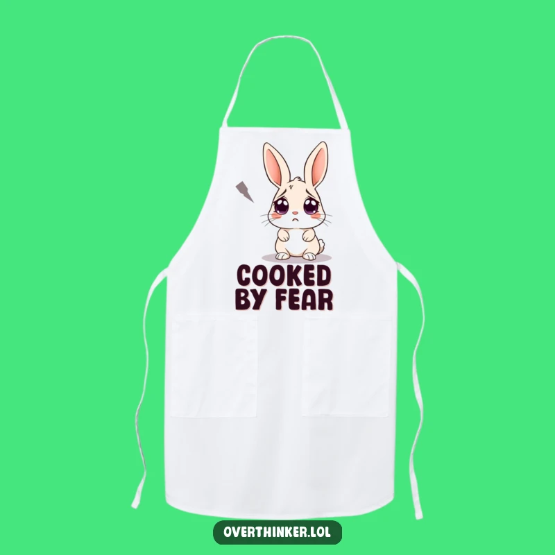 Funny Rabbit Shadow Apron: Scared Bunny Chef, Perfect Kitchen Gift