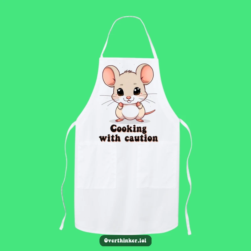 Funny Mouse Danger Apron: Cook with Hilarious Caution!