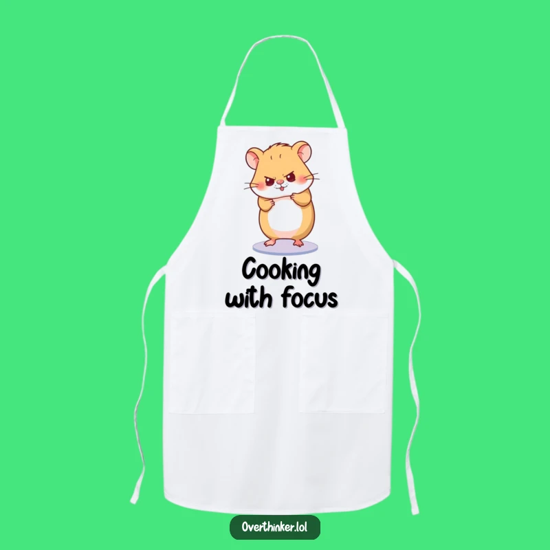 Funny Hamster Chef Apron: Character's Focused Cooking