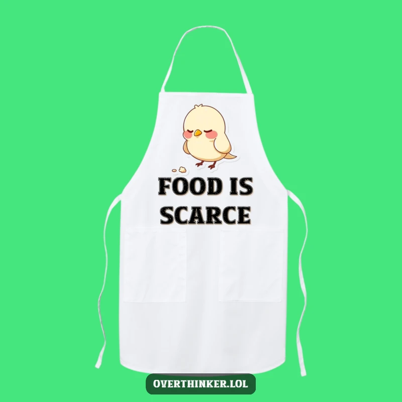 Funny Bird Chef Apron: Character's Nervous Cooking