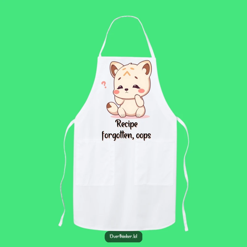 Funny Apron: Brain Freeze Chef, Animal's Cooking Memory Helper, Practical Funny Gift!