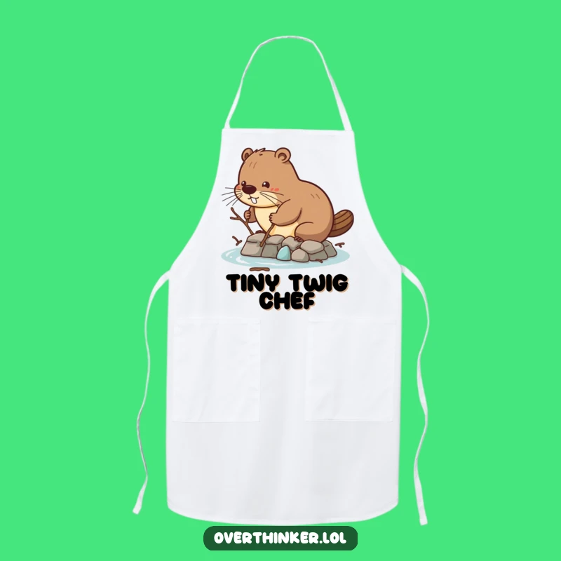 Funny Beaver Dam Apron: Cook with Diligence and Humor