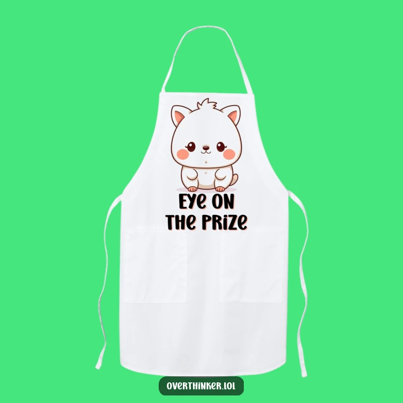 Funny Intense Focus Kawaii Apron: Cute Animal Chef, Perfect Kitchen Funny Gift