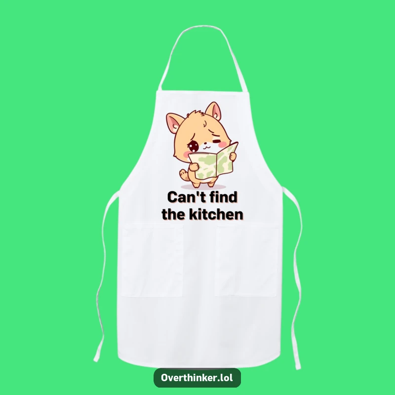 Funny Lost Chef Apron: Animal Character, Map Mayhem, Hilarious Cooking Funny Gift!