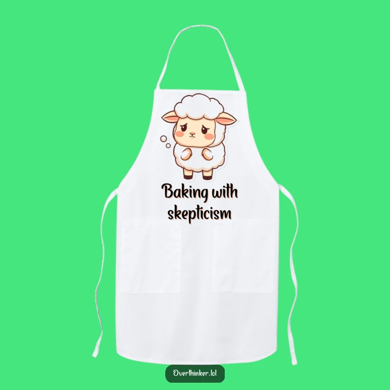 Funny Sheep Cloud Apron: Cook with Hilarious Questions!
