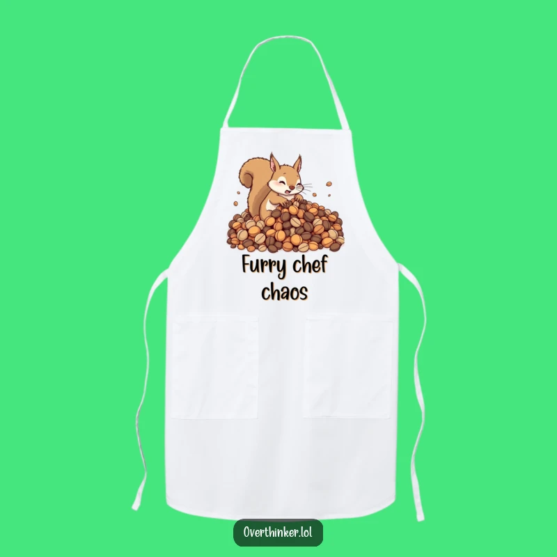 Funny Squirrel Apron: Cute Rodent Cooking Chaos, Perfect Chef Gift