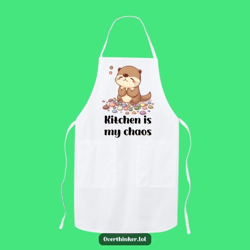 Funny Overthinking Otter Apron - Hilarious Kitchen Gift for Chefs!
