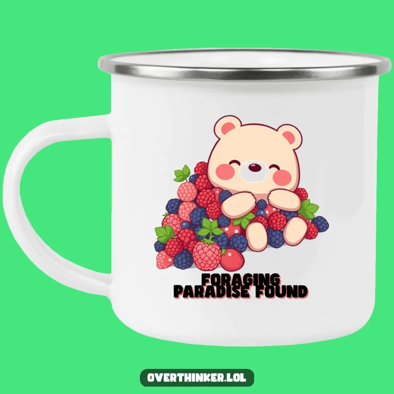 Funny Bear Berry Bonanza Camping Mug - Rustic Bear Gift for Trail Feasts