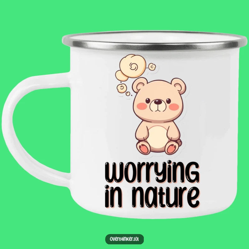 Funny Bear Camping Mug, Durable and Humorous for Outdoor Adventures