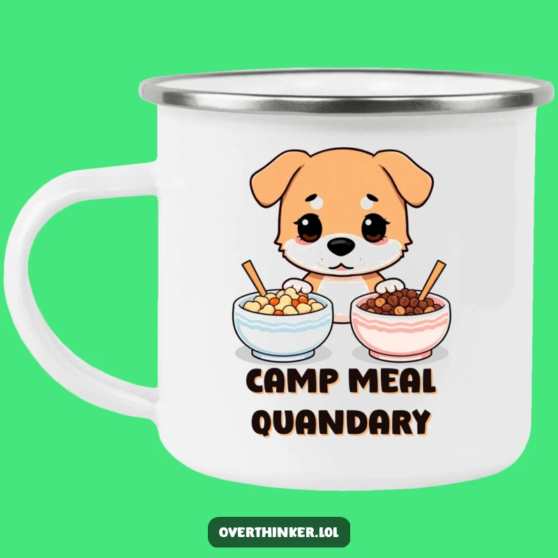 Funny Dog Campfire Mug: Hilarious Outdoor Companion for Indecisive Campers