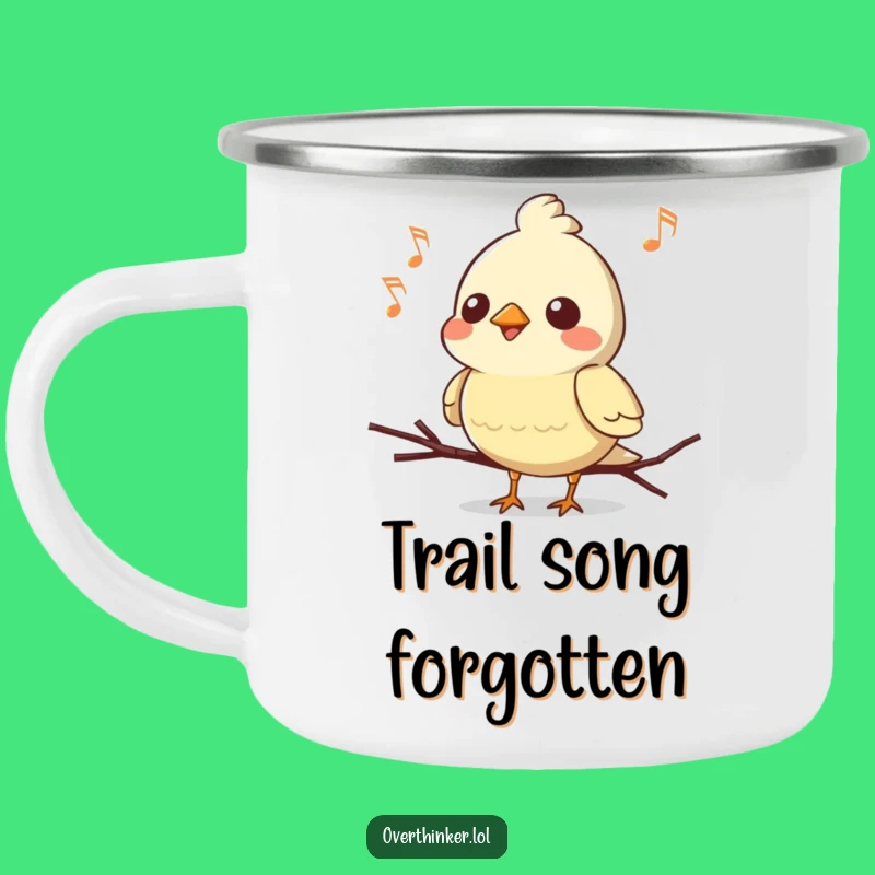 Funny Kawaii Bird Camping Mug: Campfire Ballads, Perfect Adventure Gift