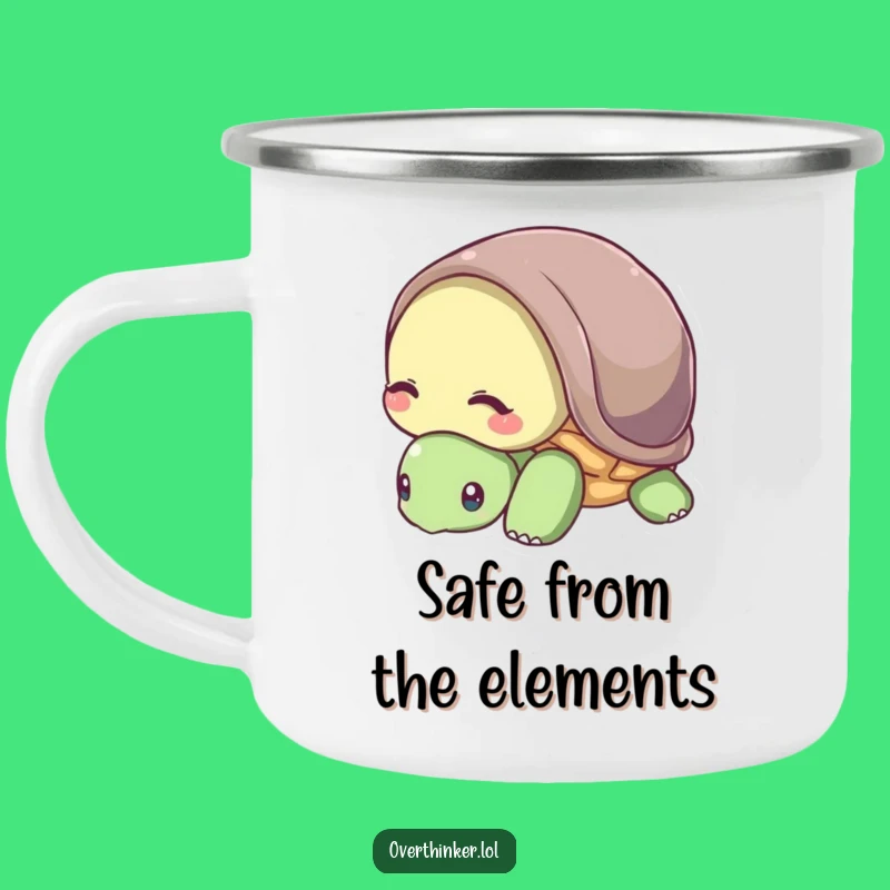 Funny Turtle Shell Camping Mug - Introvert's Outdoor Retreat for a Funny Gift