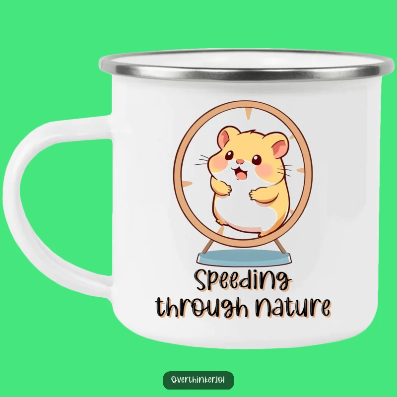 Funny Overwhelmed Hamster Camping Mug - Adventure Fuel for a Funny Gift