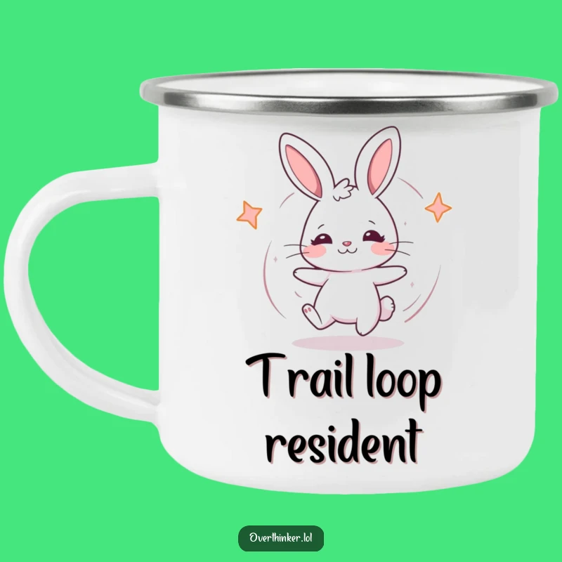 Adventurous Funny Kawaii Rabbit Dizzy Camping Mug - Outdoor Funny Gift