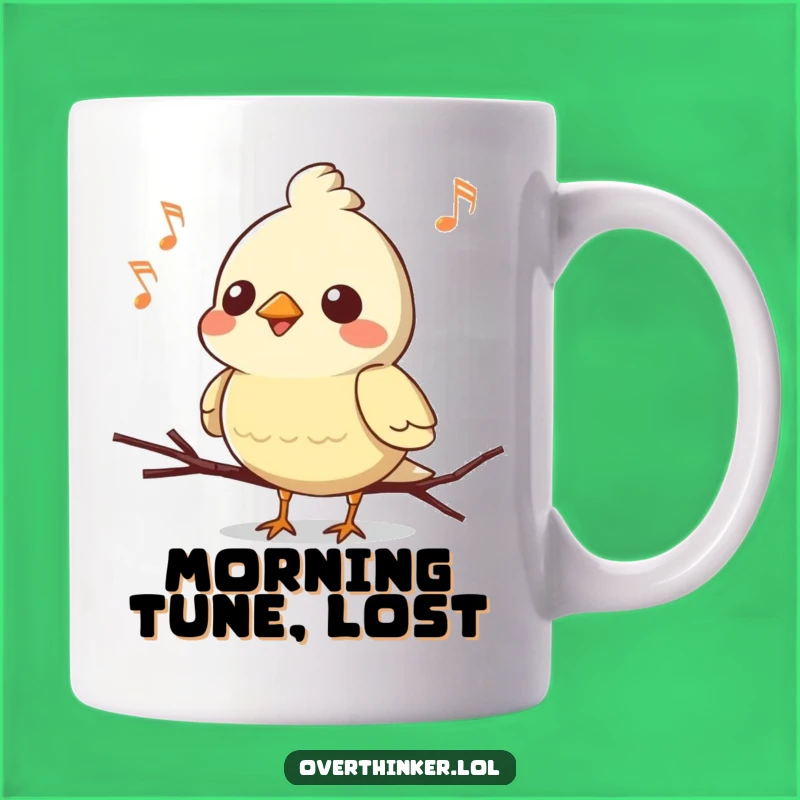 Funny Kawaii Bird Mug: Forgetting the Tune, Perfect Musician Gift