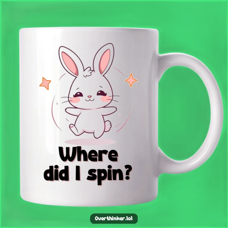 Funny Kawaii Rabbit Dizzy Confusion Mug - Perfect Funny Gift!