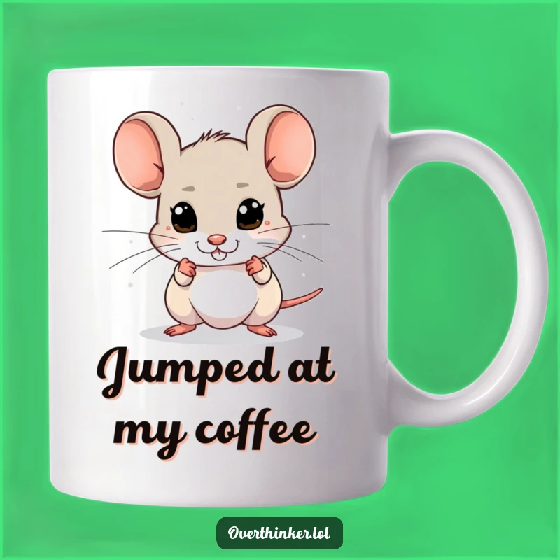 Funny Mouse Danger Mug: Hilarious Paranoia for Your Morning Coffee!
