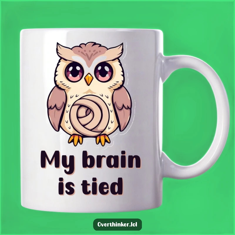 Funny Owl Deep Thought Mug - Wise Owl Gift for Intellectual Humor Lovers