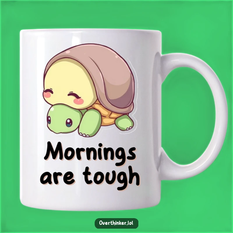 Funny Shy Turtle Shell Mug - Introvert's Cozy Retreat Coffee Cup for a Funny Gift