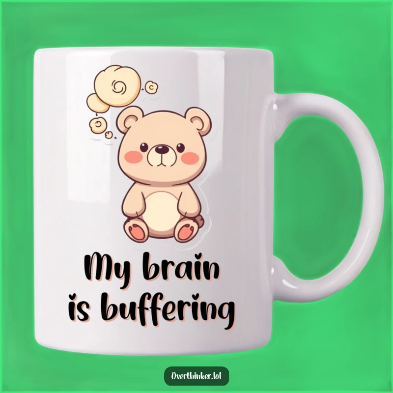Funny Bear Lost in Thought Mug, Unique Humorous Gift for Dreamers