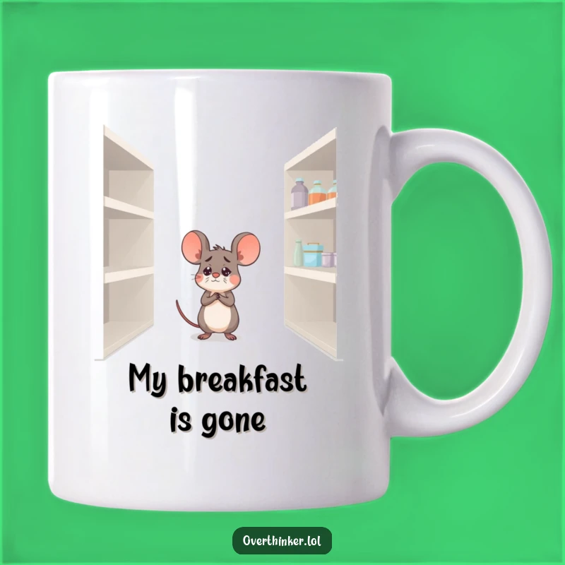 Funny Mouse Pantry Mug: Empty Shelf Humor for Foodie Worriers