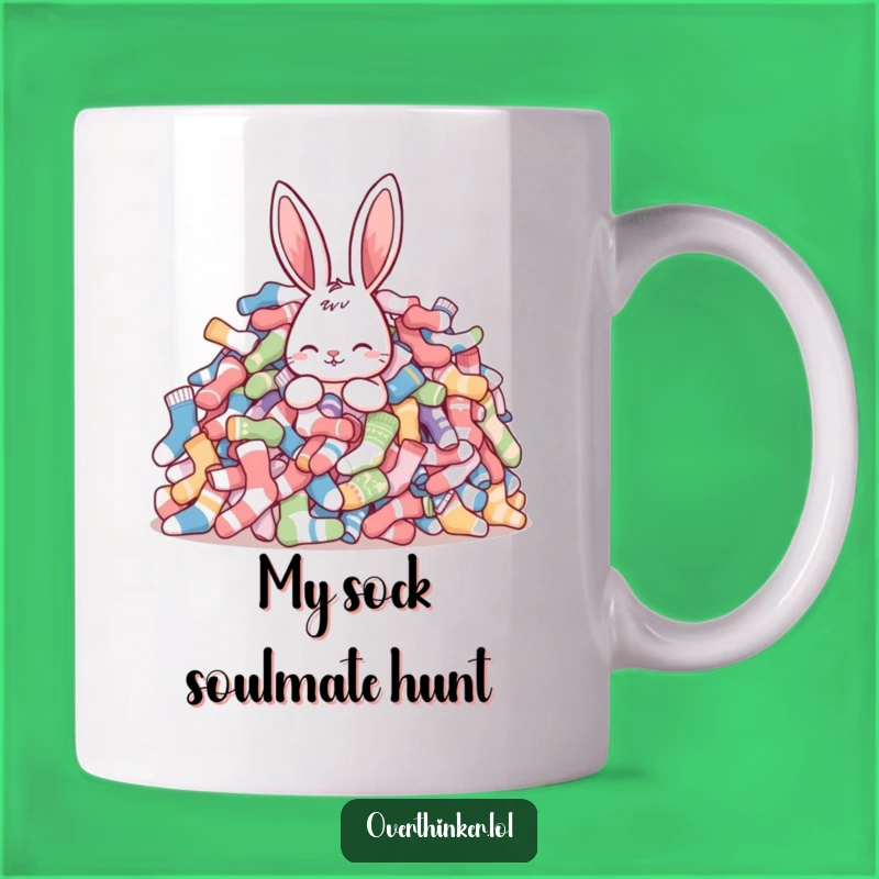 Funny Rabbit Sock Sorting Mug: The Ultimate Humorous Gift for Laundry Day Woes