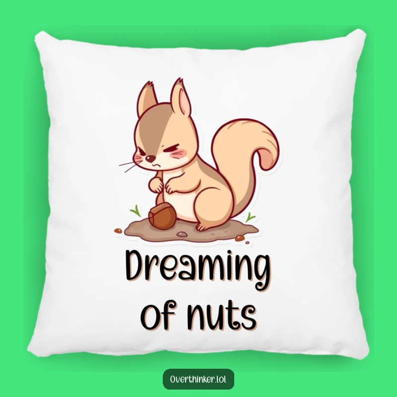 Funny Kawaii Squirrel Nut Pillow - Cozy Comfort and Hilarious Decor
