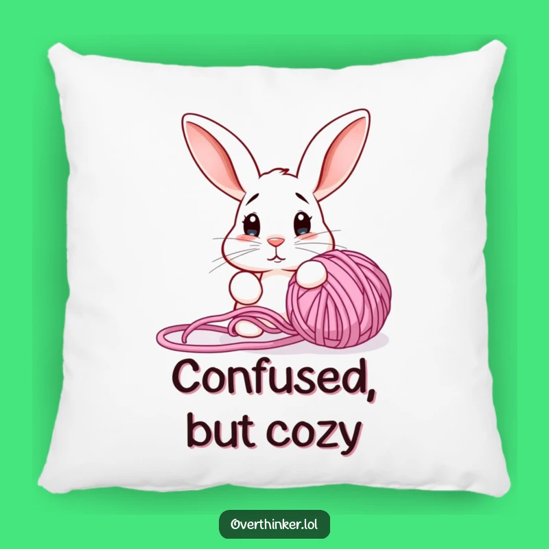 Funny Comfort Pillow: Tangled Dreams and Happy Rabbits!