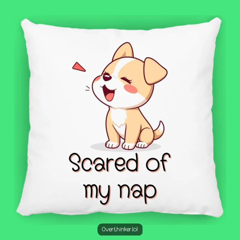 Funny Kawaii Dog Pillow: Naptime Battles, Perfect Comfy Gift