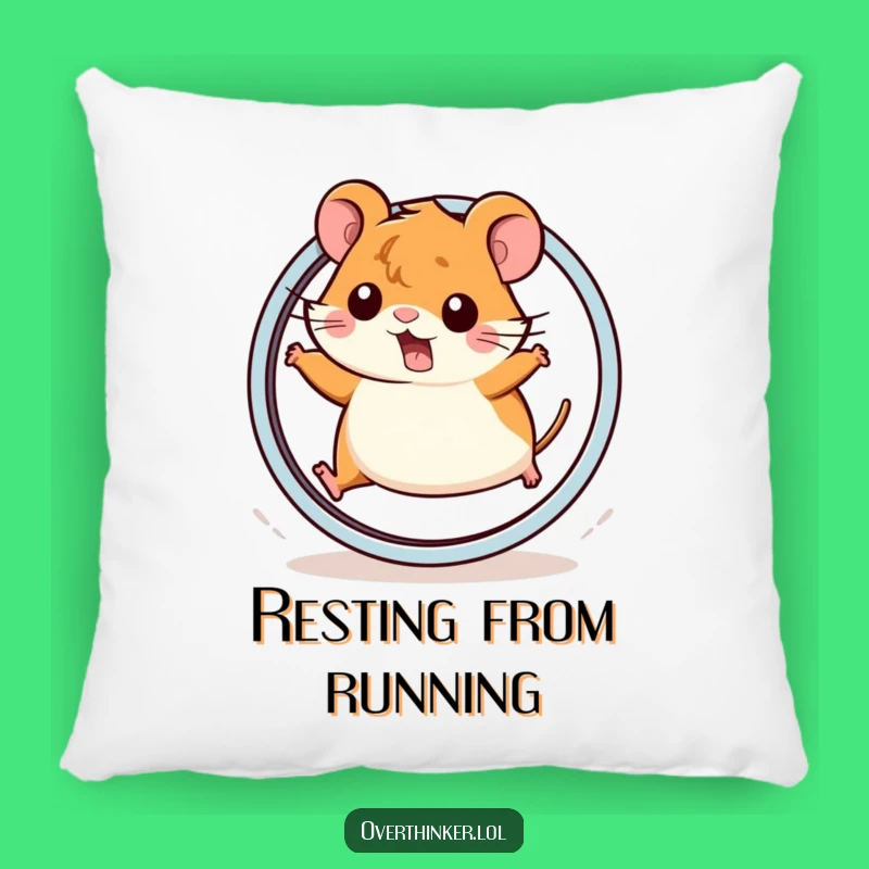 Funny Kawaii Hamster Wheel Pillow - Cozy Comfort and Hilarious Decor