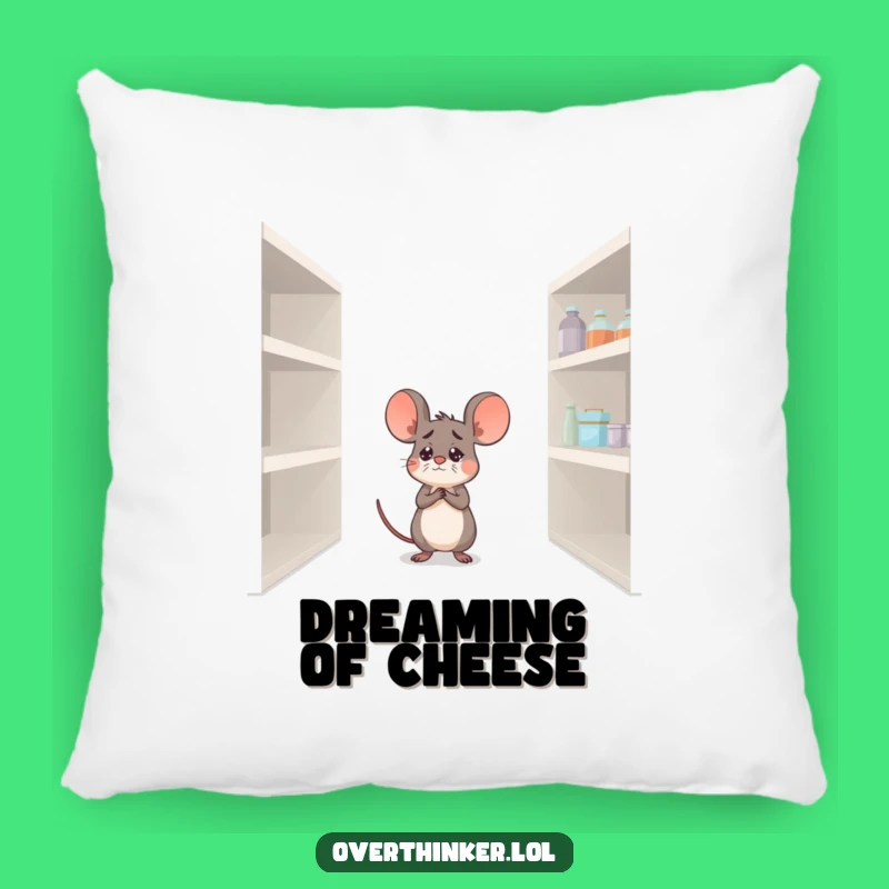 Funny Mouse Pantry Pillow: Comfy Support for Empty Shelf Anxiety