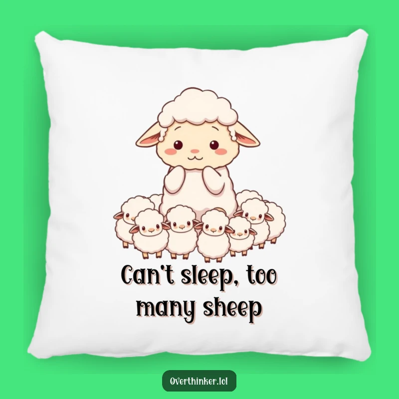 Funny Overwhelmed Sheep Pillow - Cozy Cushion Gift!