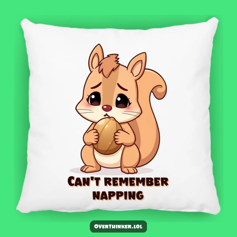 Funny Squirrel Pillow, Cozy Comfort with a Humorous, Puzzled Design