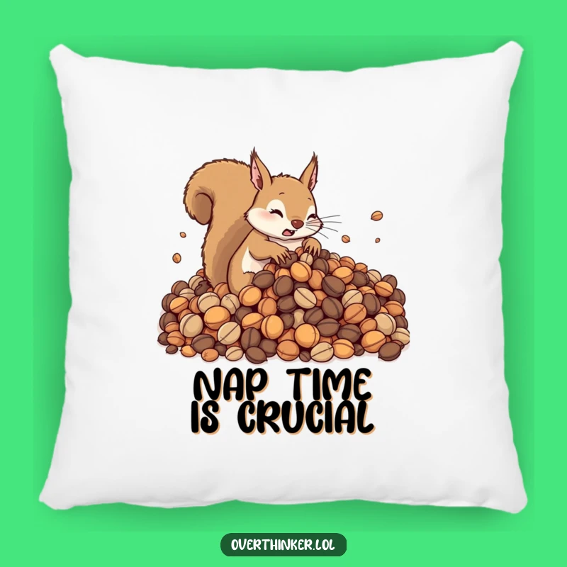 Funny Squirrel Pillow: Cute Rodent's Nut Overload Comfort, Hilarious Home Gift