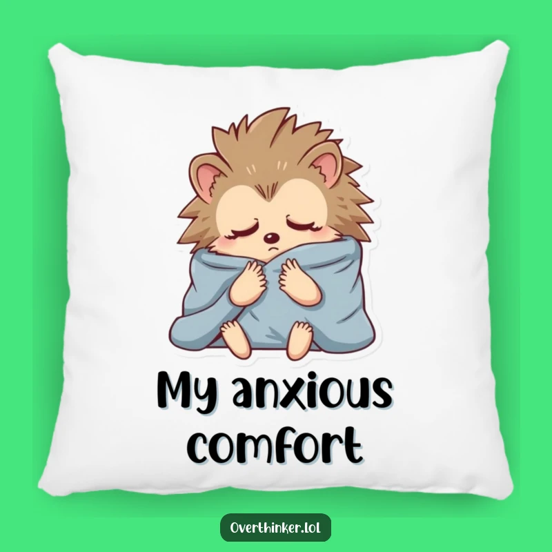 Funny Hedgehog Blanket Pillow: Cuddle Your Anxious Thoughts Hilariously!