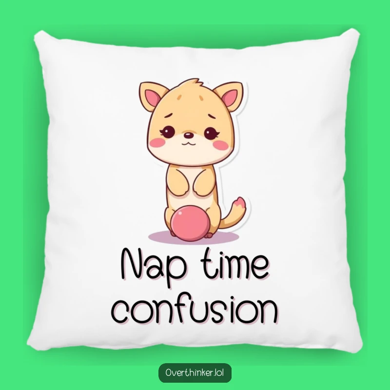 Funny Kawaii Animal Question Pillow - Dazed Accent Decor Gift