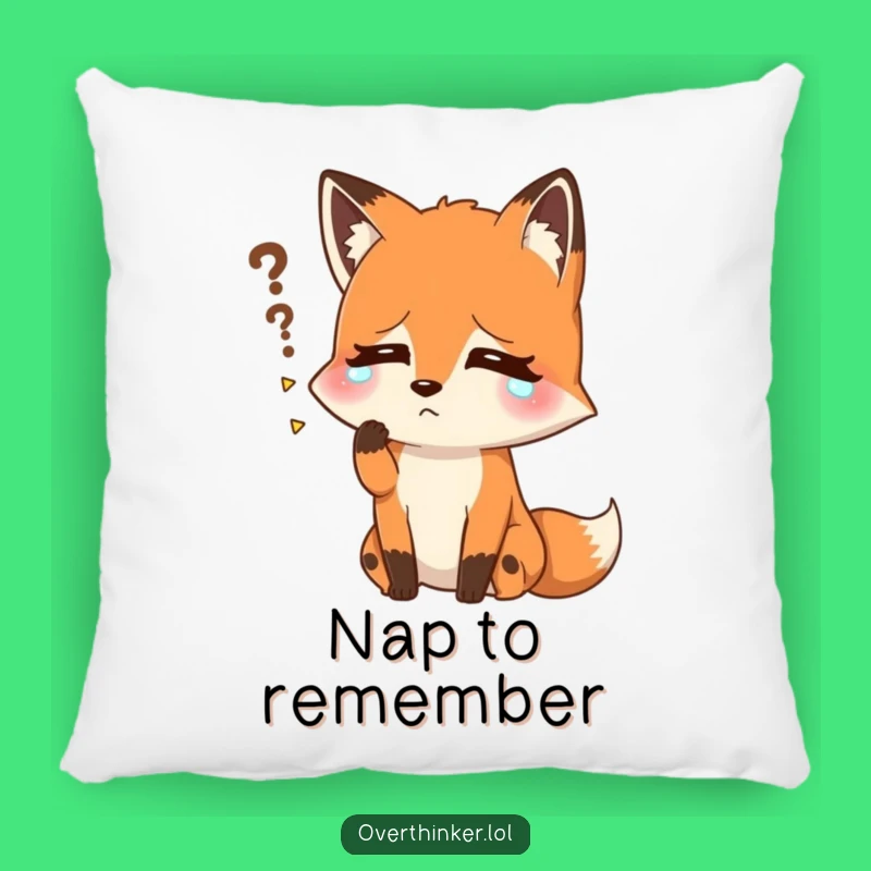 Funny Fox Name Recall Pillow: Sweaty Vixen Comfort, Hilarious Home Gift