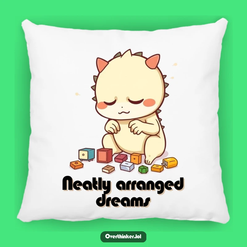 Funny Pillow: Creature's Tidy Nook, Cozy Order Comfort, Adorable Funny Gift!