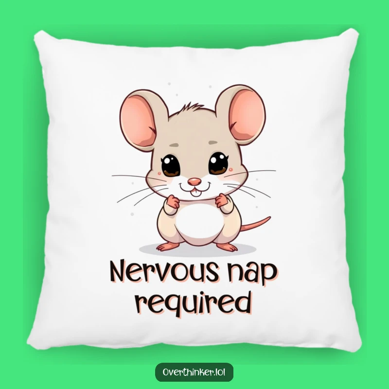Funny Mouse Danger Pillow: Cuddle Your Paranoia Hilariously!