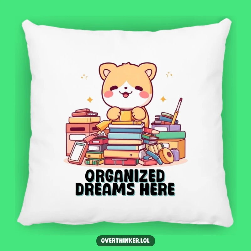 Funny Pillow: Cute Animal Organizes Neat Items, Cozy Funny Gift
