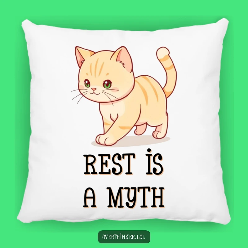 Funny Pacing Cat Pillow: Cozy and Comical Cushion for Feline Stress Fans