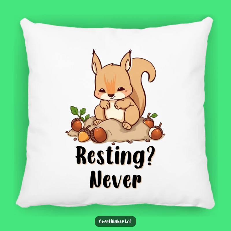 Funny Anxiety Comfort Pillow: Snuggle with this Squirrel's Struggle, an Ideal Funny Gift