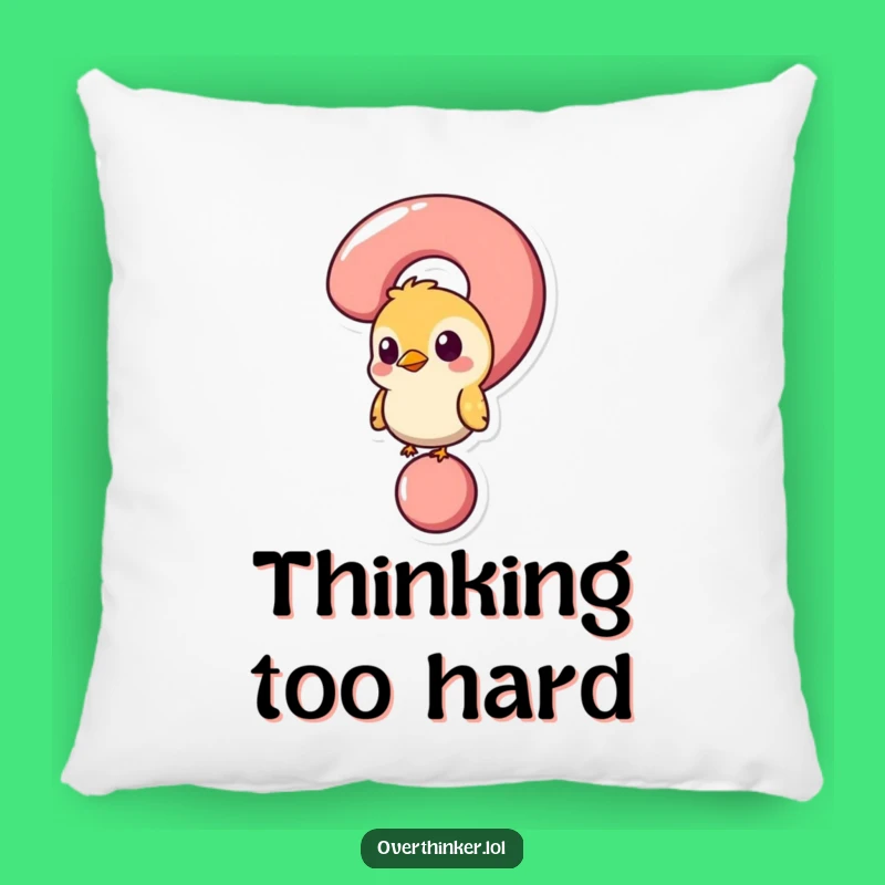 Funny Bird Question Mark Pillow: Cozy Support for Puzzled Minds