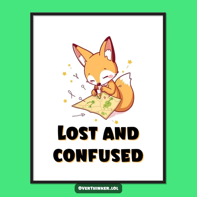 Funny Fox Digital Art, Humorous Printable for Adventurous Decor