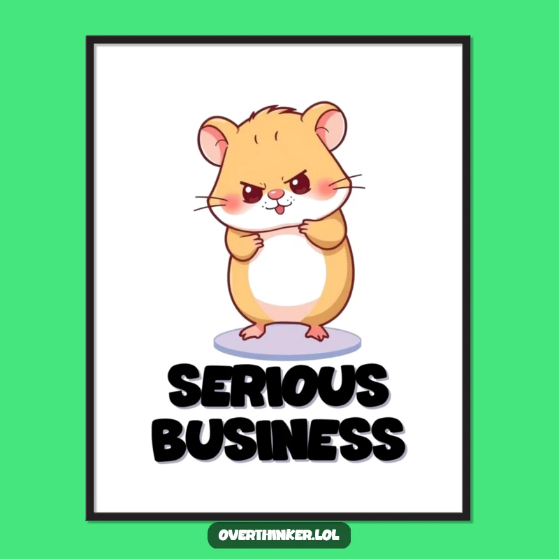 Funny Hamster Focus Digital Art: Character's Wheel Spin