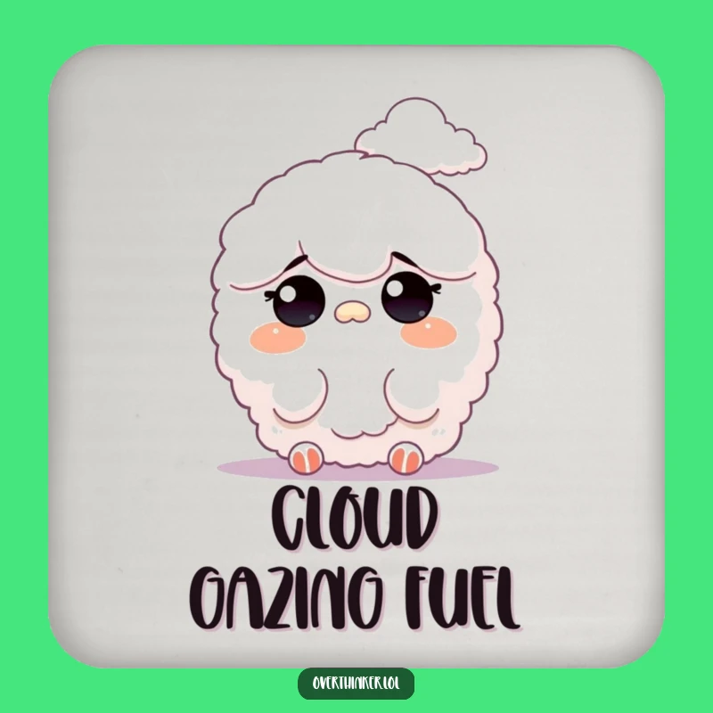 Funny Coasters: Fluffy Cloud Gazing, Tabletop Sky Protection, Quirky Funny Gift!
