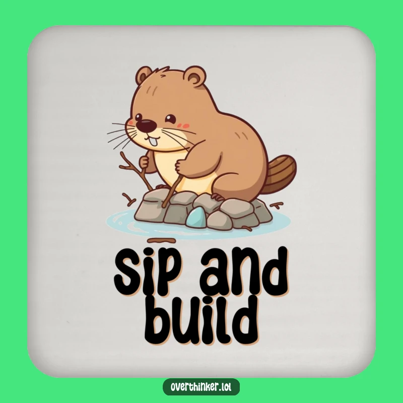Funny Beaver Dam Coasters: Protect Surfaces with Diligent Charm