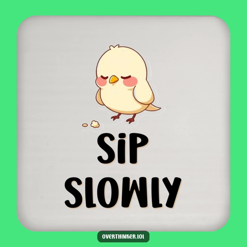 Funny Bird Coaster: Character's Nervous Crumb Protection