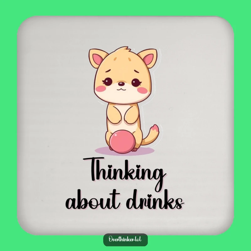 Funny Kawaii Animal Question Coaster - Dazed Decor Gift